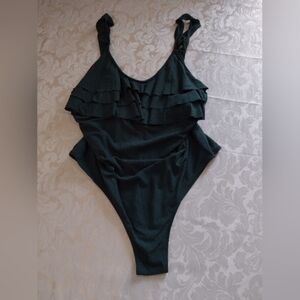 CUPSHE Forest Green One-Piece Bathing Suit